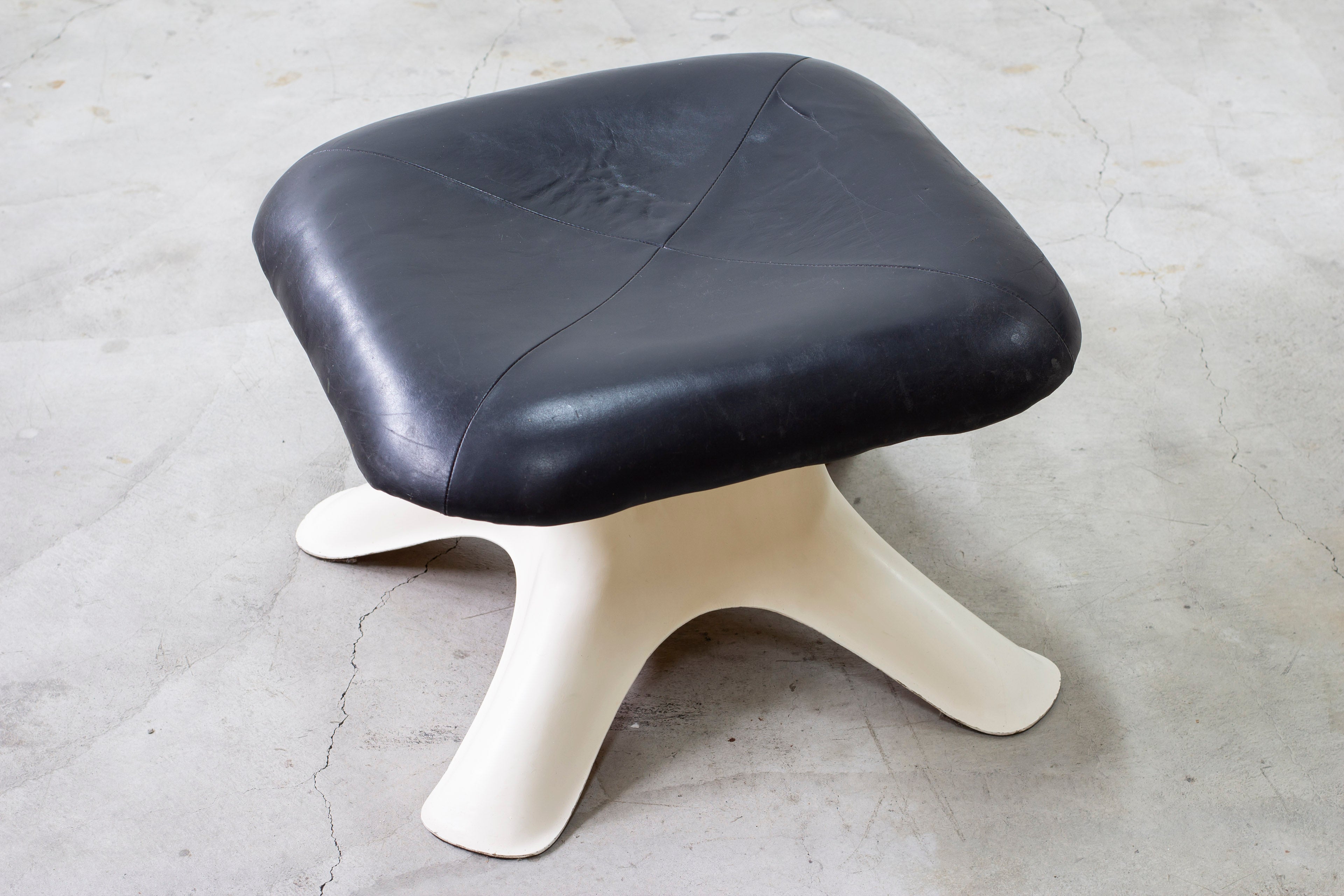 "Karuselli" lounge chair and foot stool by Yrjö Kukkapuro