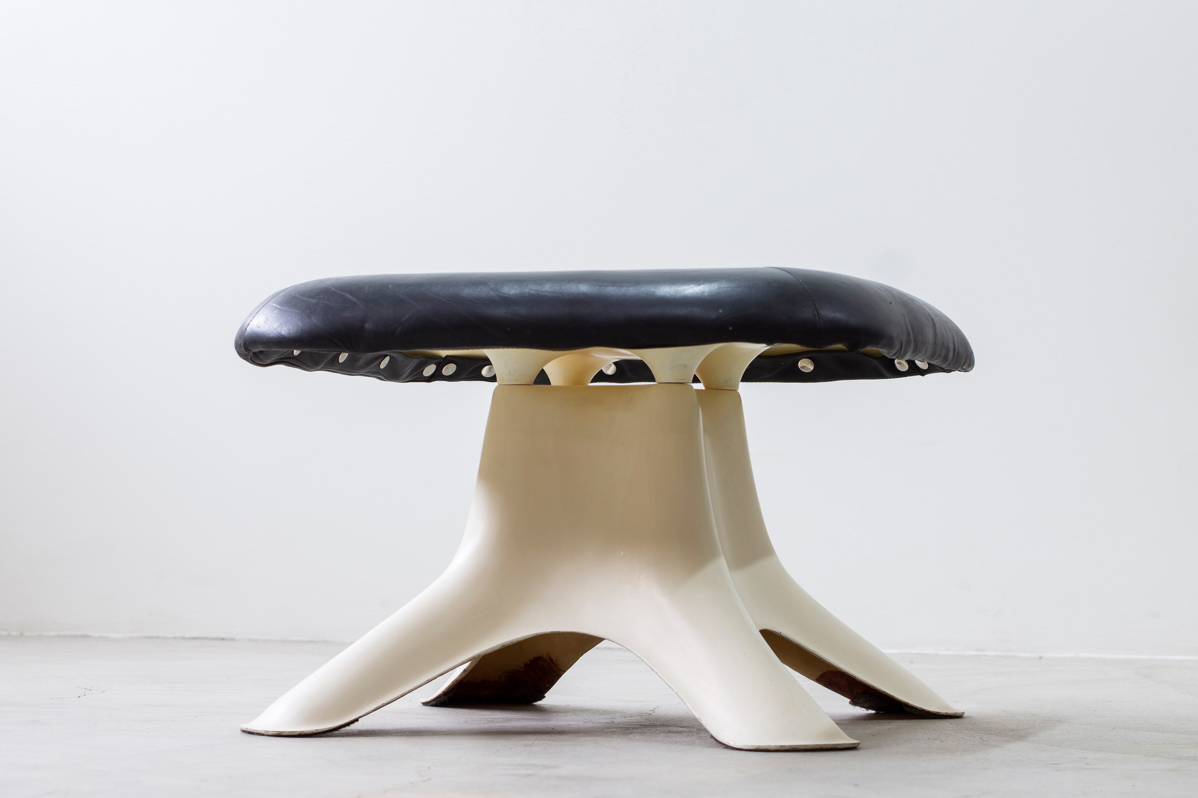 "Karuselli" lounge chair and foot stool by Yrjö Kukkapuro