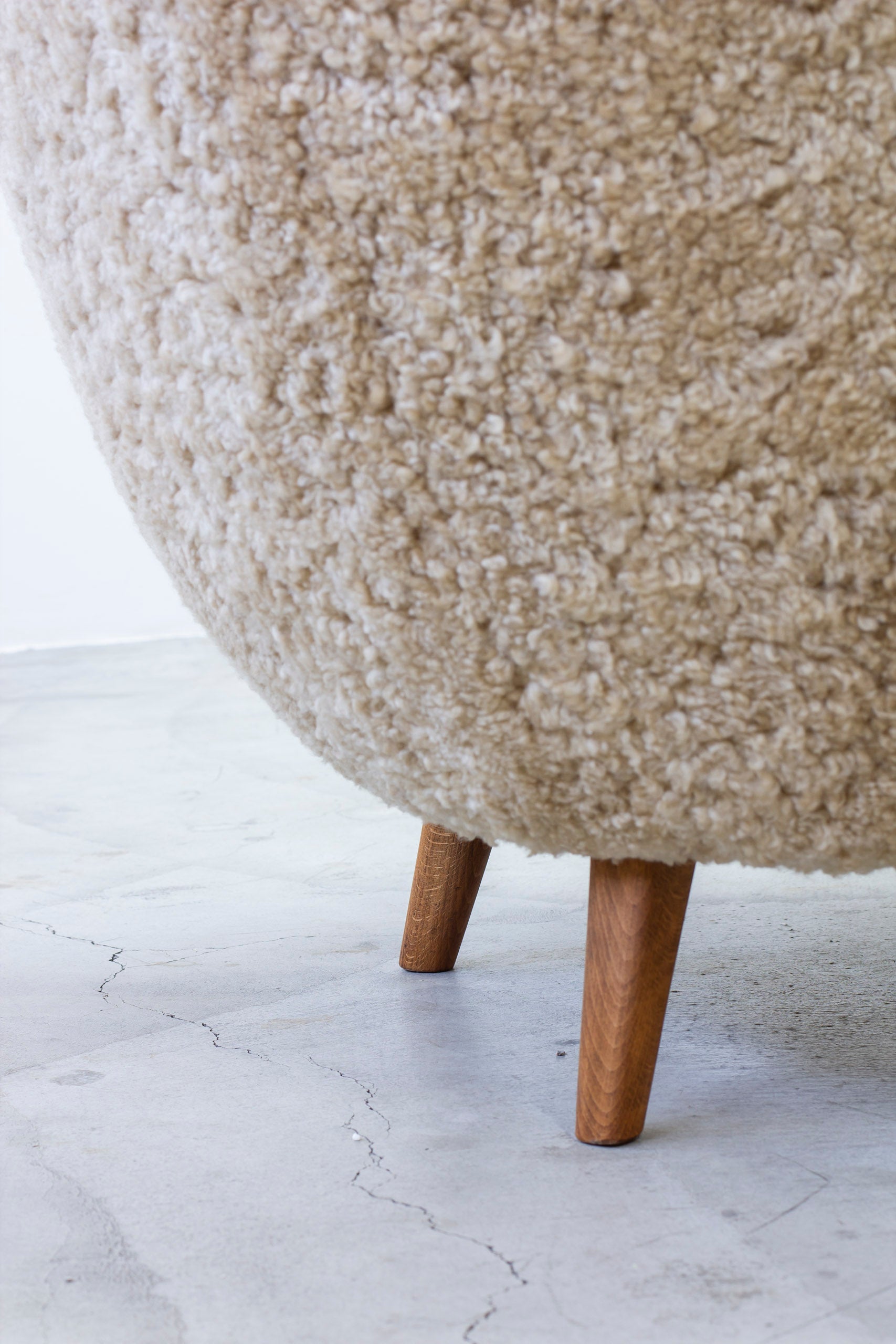 Organic sheep skin lounge chair