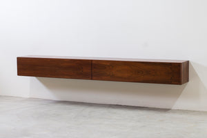 SOLD - Danish 1960s Wall mounted sideboard in rosewood no.1