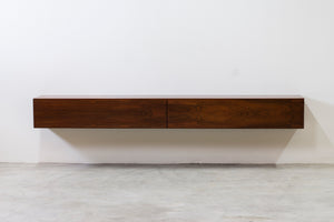 SOLD - Danish 1960s Wall mounted sideboard in rosewood no.1