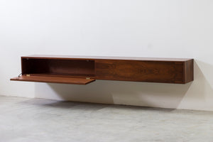 SOLD - Danish 1960s Wall mounted sideboard in rosewood no.1