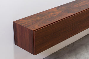 SOLD - Danish 1960s Wall mounted sideboard in rosewood no.1