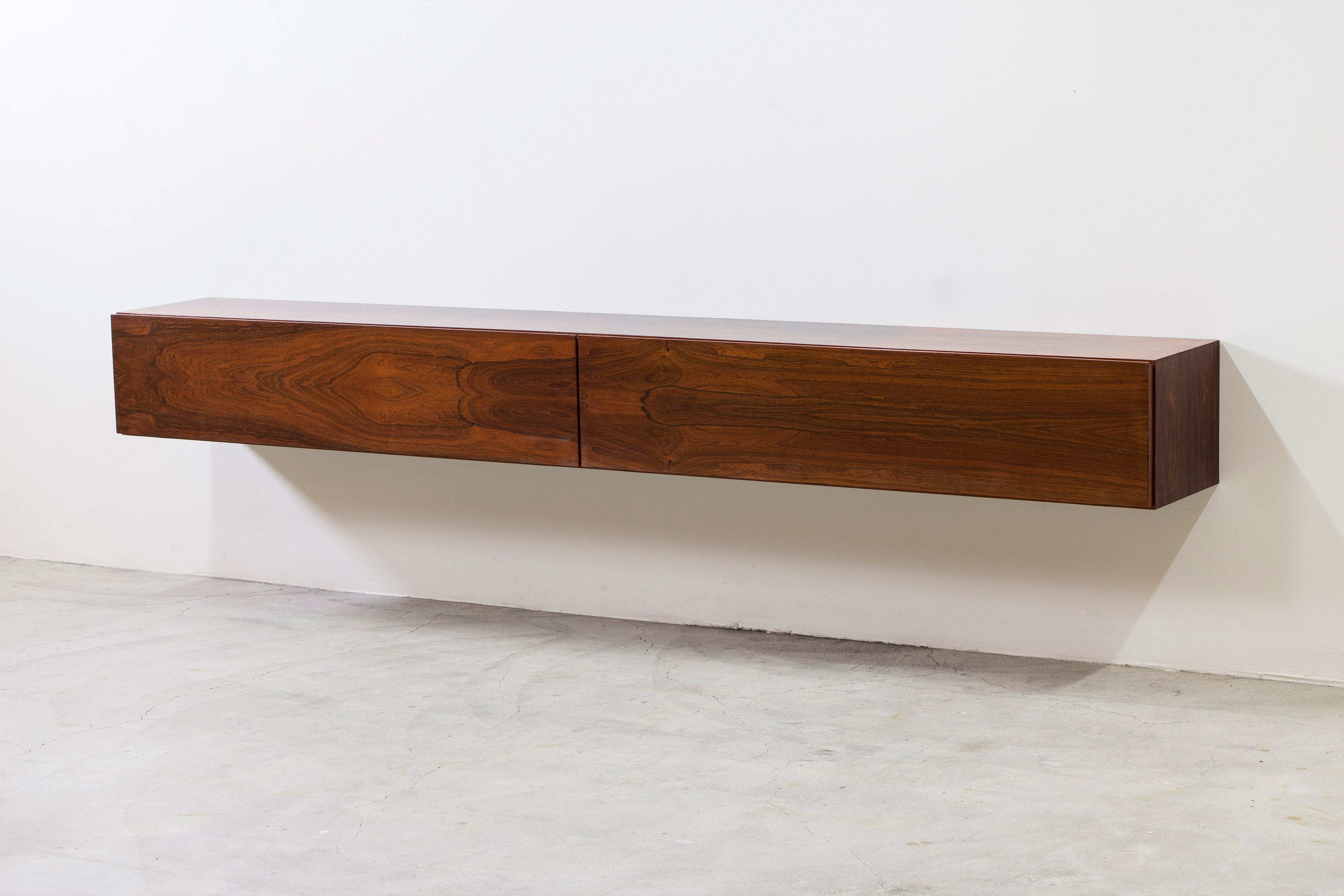 SOLD - Danish 1960s Wall mounted sideboard in rosewood no.2