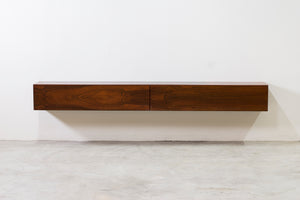 SOLD - Danish 1960s Wall mounted sideboard in rosewood no.2