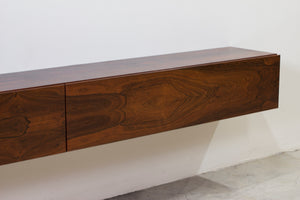 SOLD - Danish 1960s Wall mounted sideboard in rosewood no.3