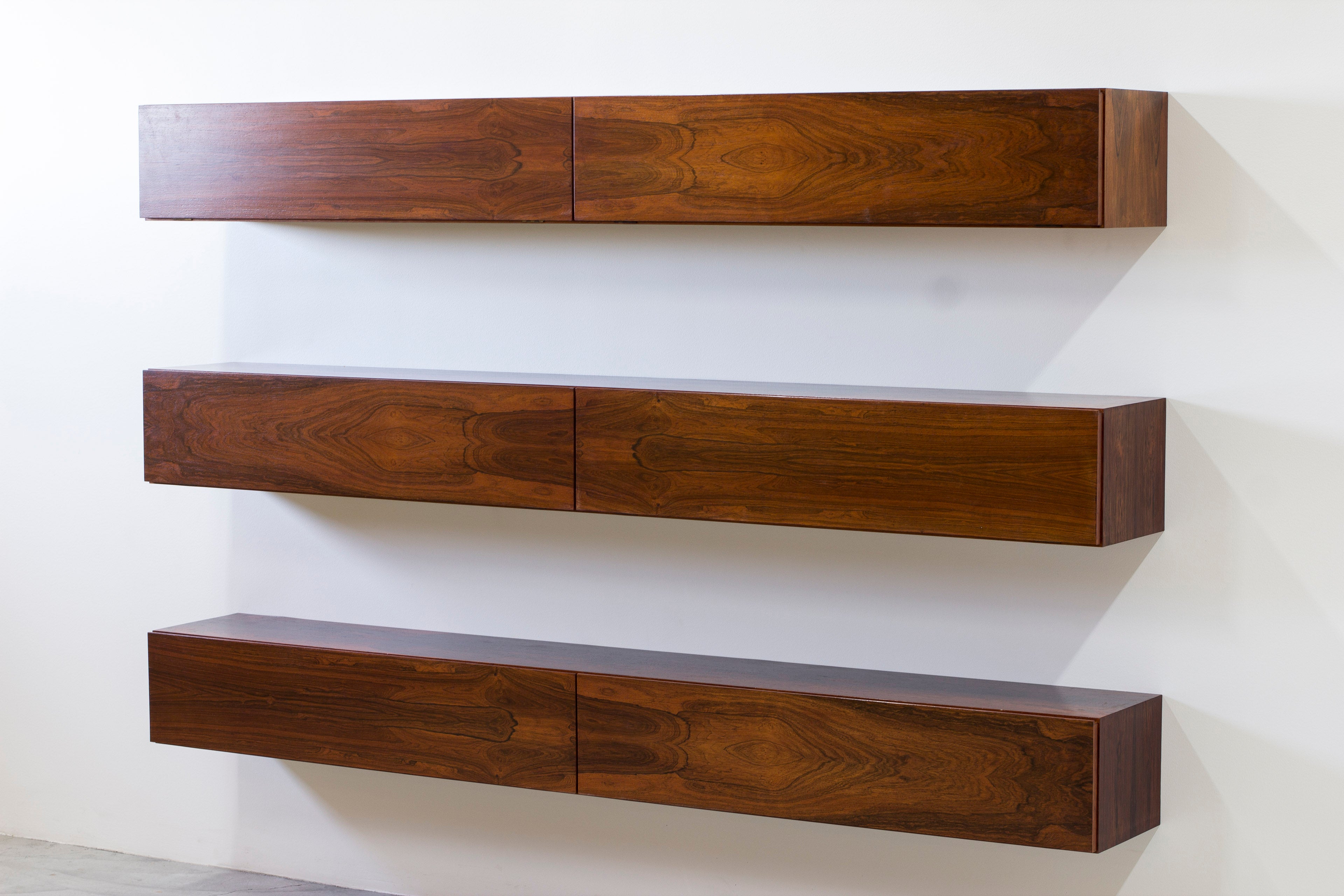 SOLD - Danish 1960s Wall mounted sideboard in rosewood no.1