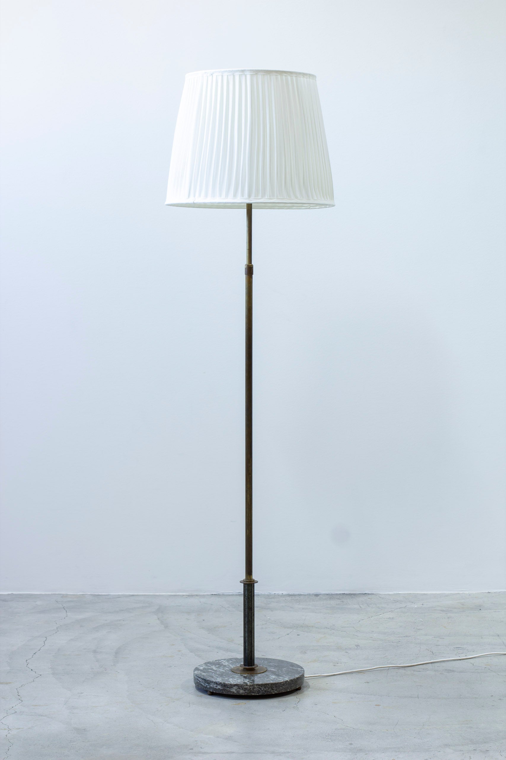 Swedish modern marble floor lamp