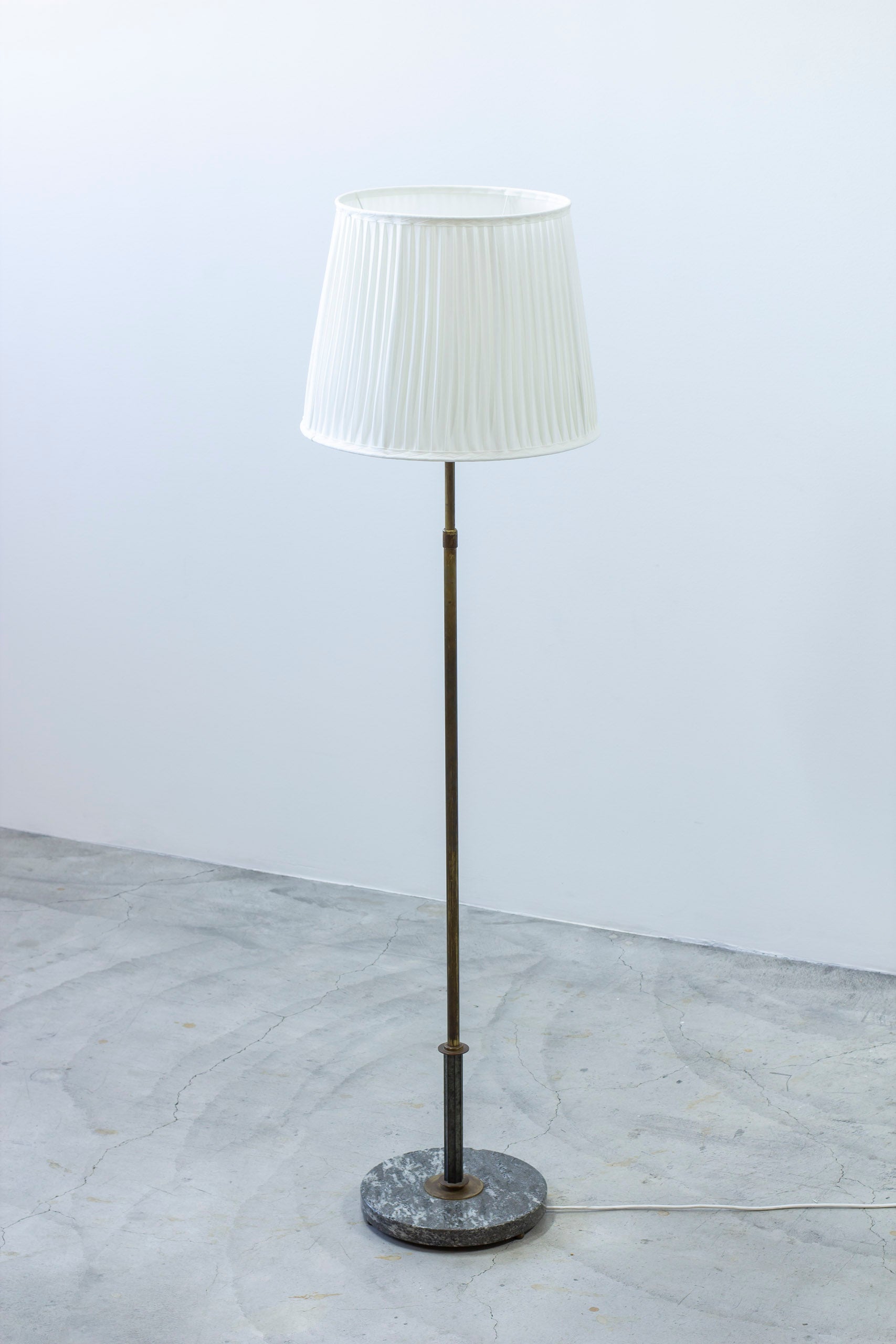 Swedish modern marble floor lamp