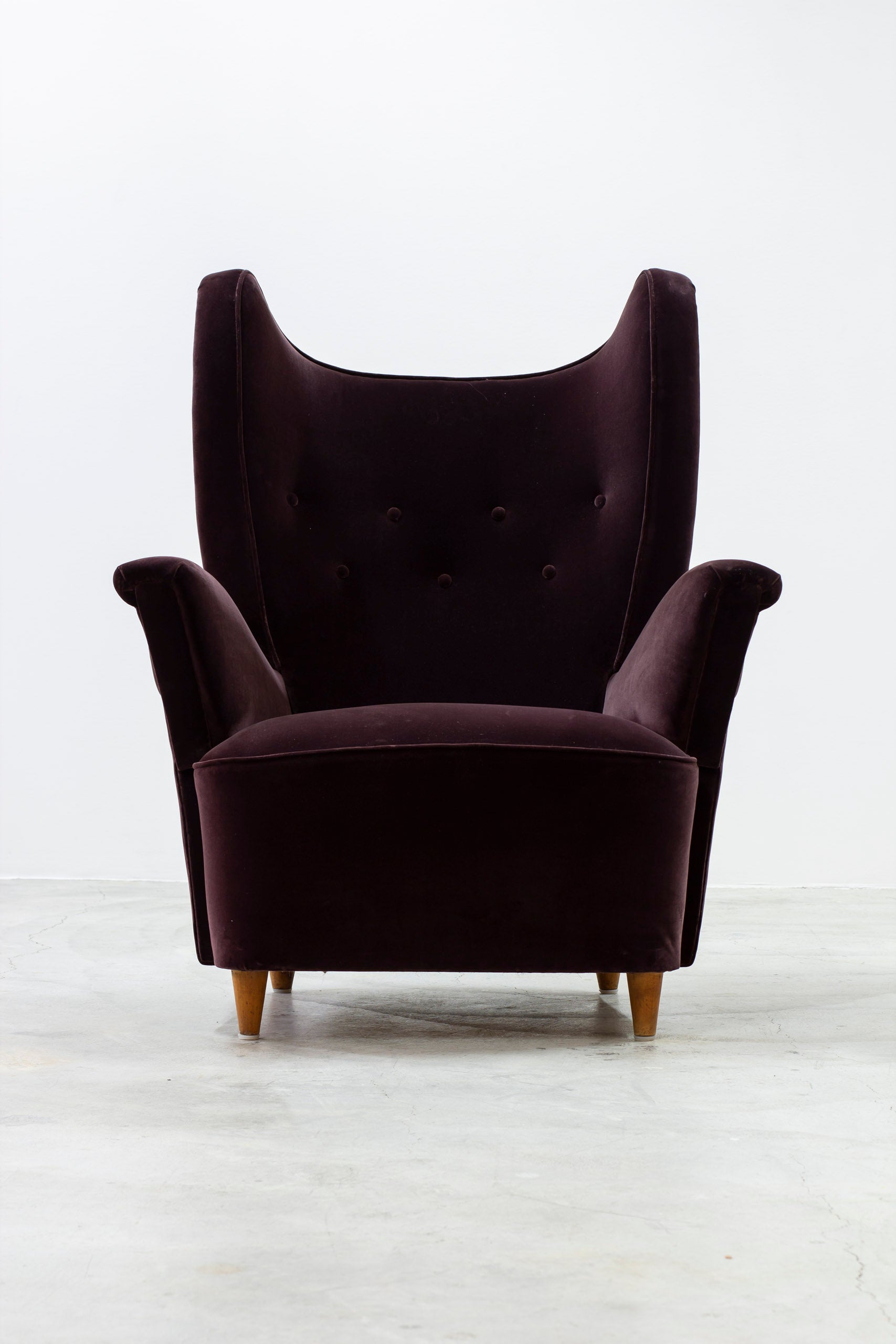 Swedish modern wing back chair