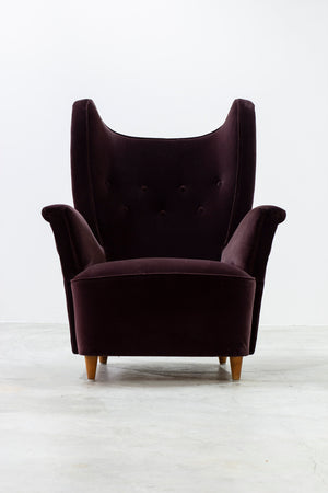 ON HOLD - Swedish modern wing back chair