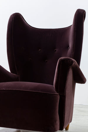 ON HOLD - Swedish modern wing back chair