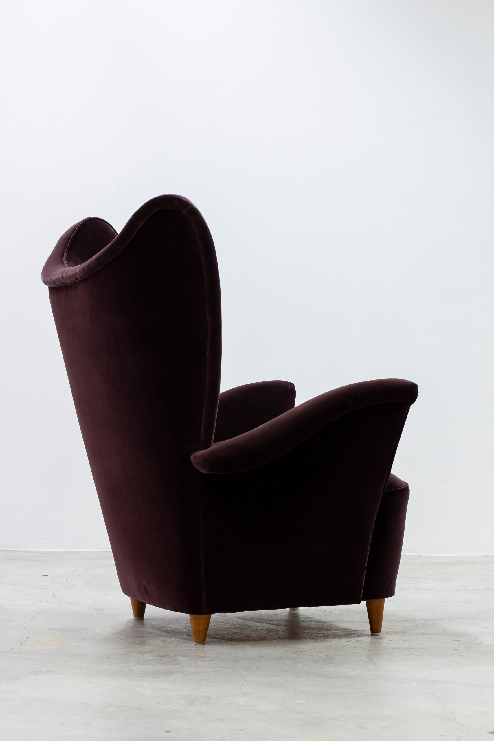 Swedish modern wing back chair