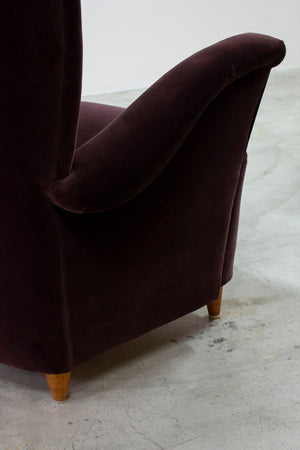 ON HOLD - Swedish modern wing back chair