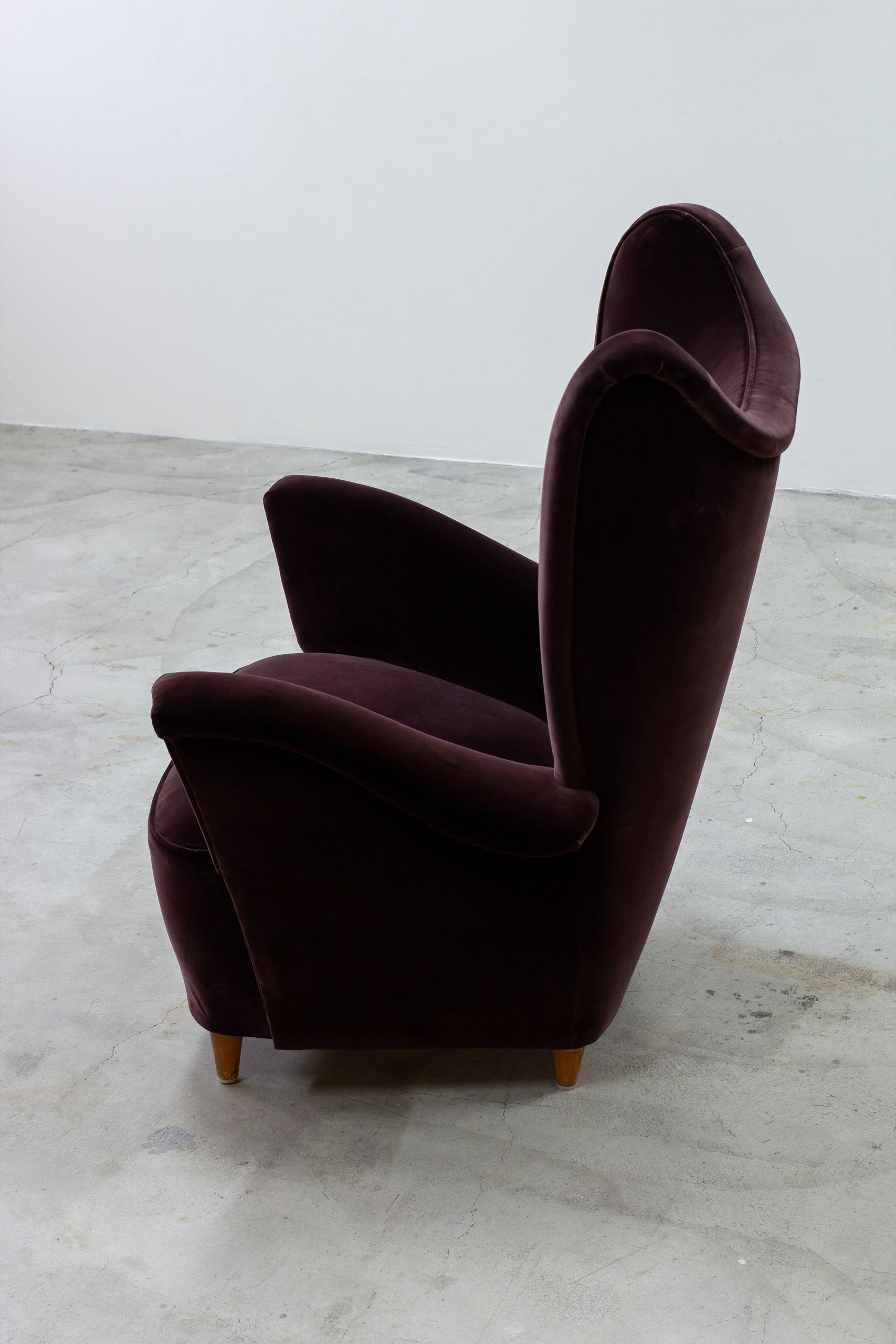 Swedish modern wing back chair