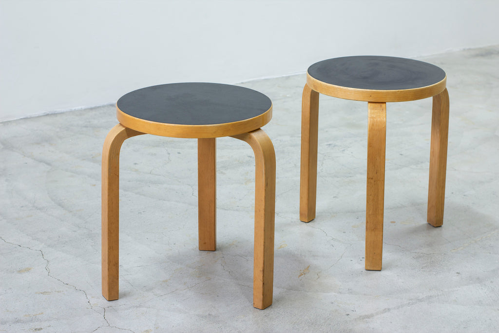 Pair of model 60 stools by Alvar Aalto