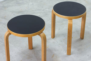 Pair of model 60 stools by Alvar Aalto