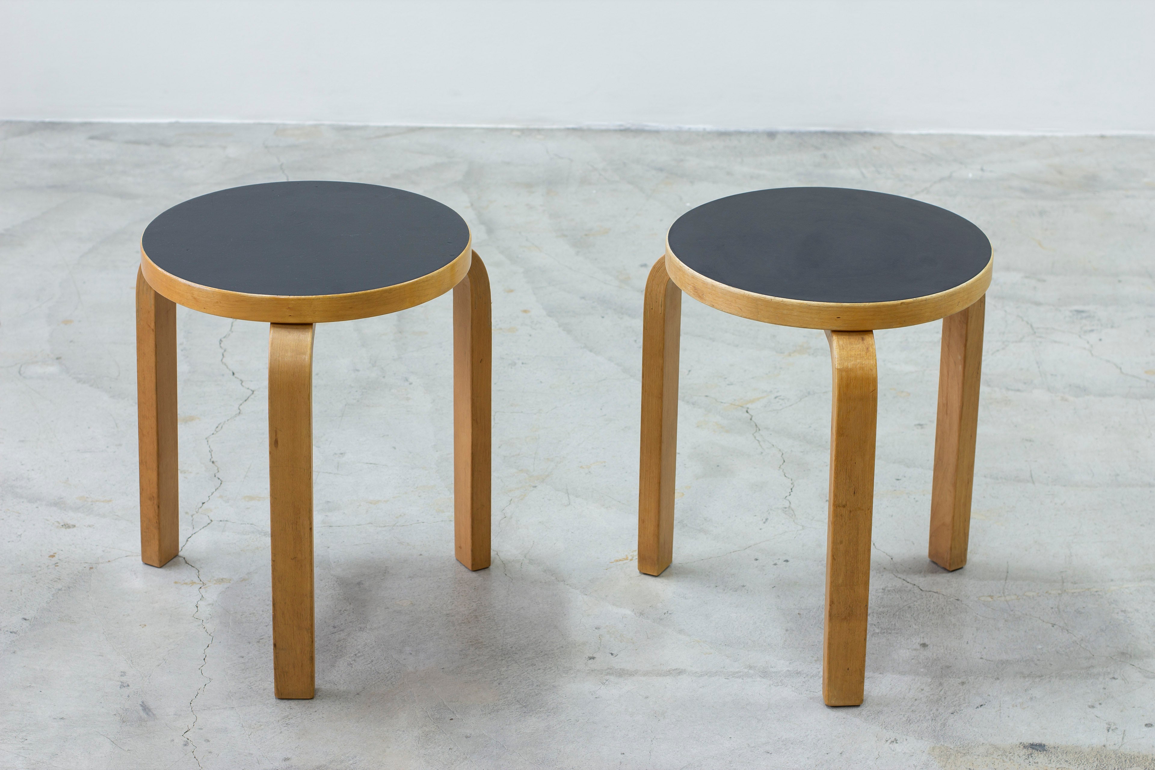 Pair of model 60 stools by Alvar Aalto