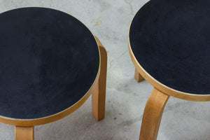 Pair of model 60 stools by Alvar Aalto