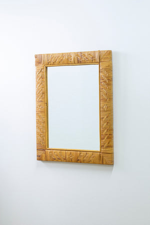 1950s Rattan Mirror Made in Finland no. 2