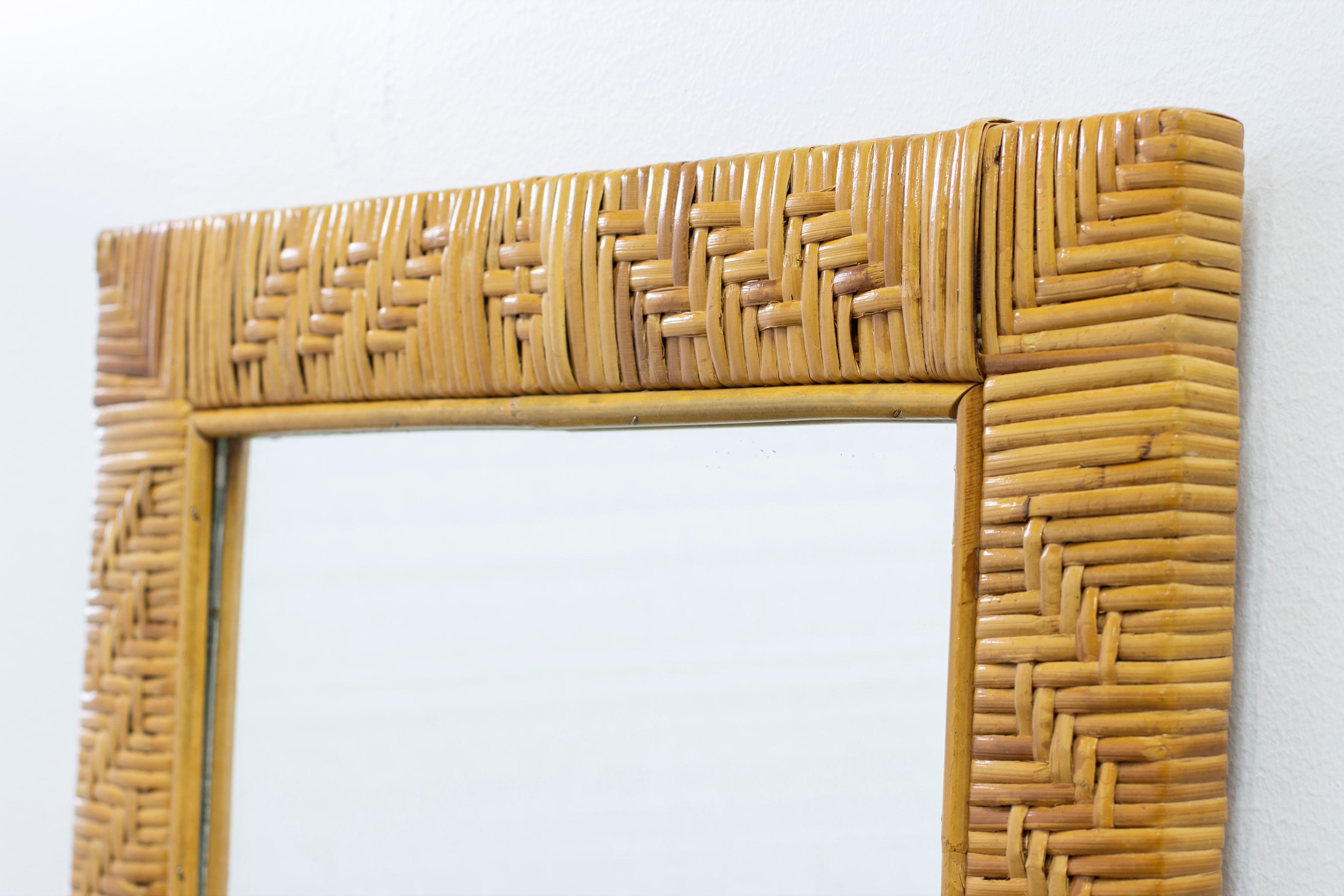 1950s Rattan Mirror Made in Finland no. 2