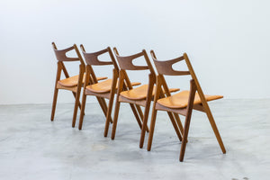 "CH29" oak chairs by Hans J. Wegner