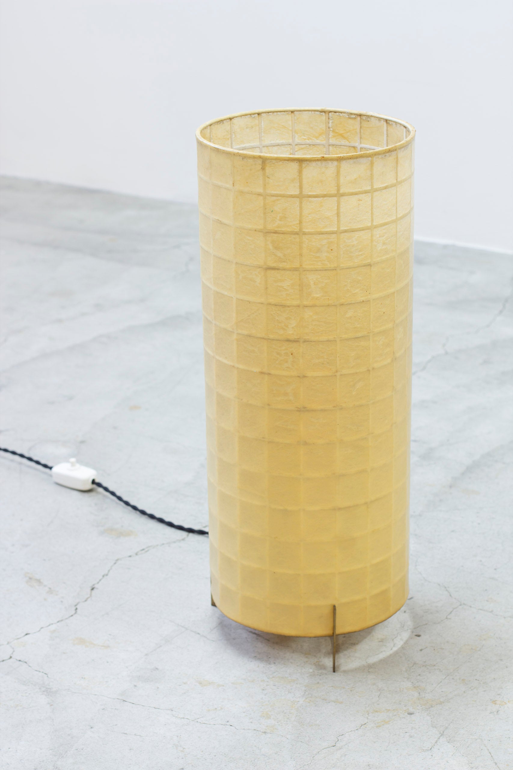 Danish 1950s floor lamp with cocoon plastic