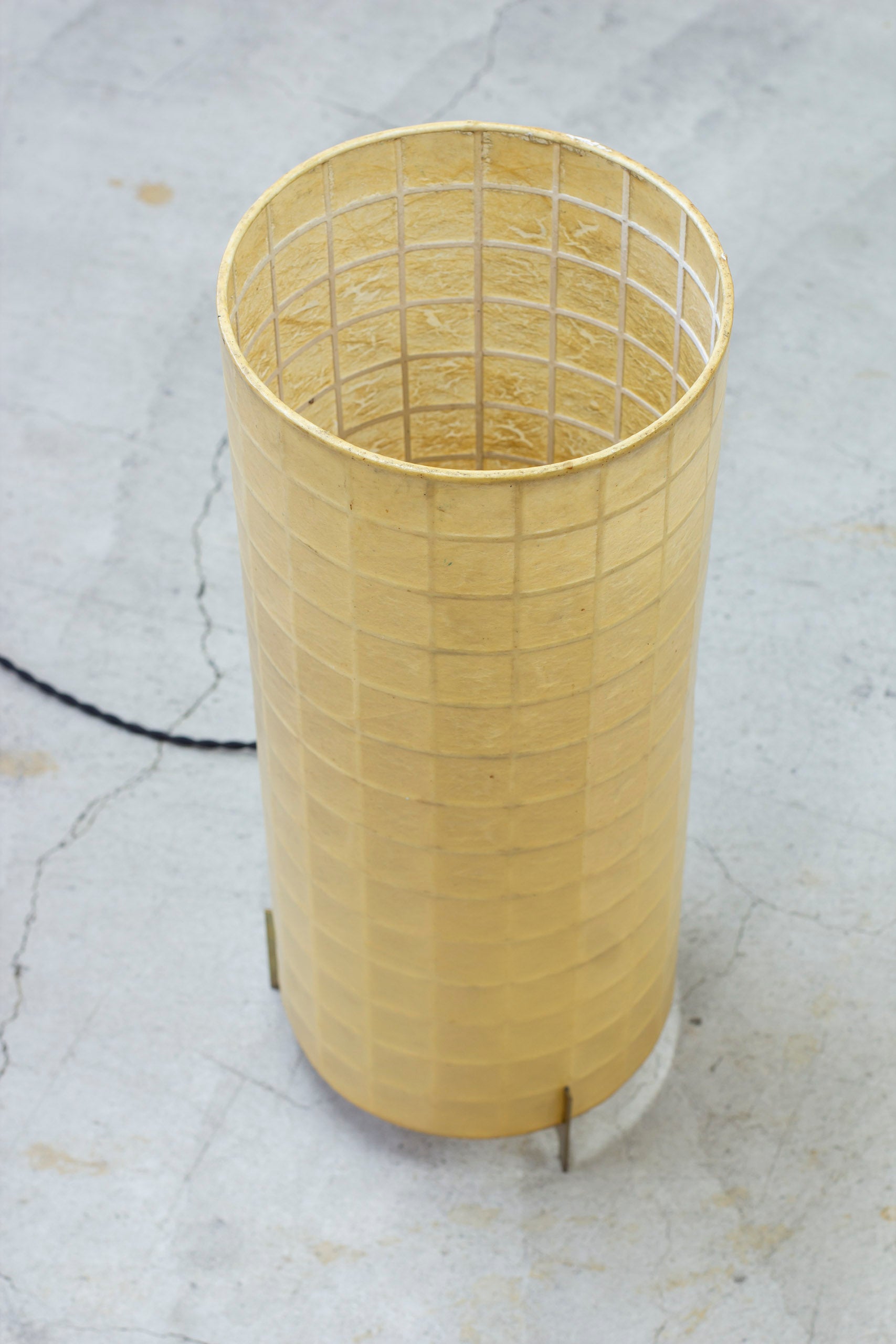 Danish 1950s floor lamp with cocoon plastic