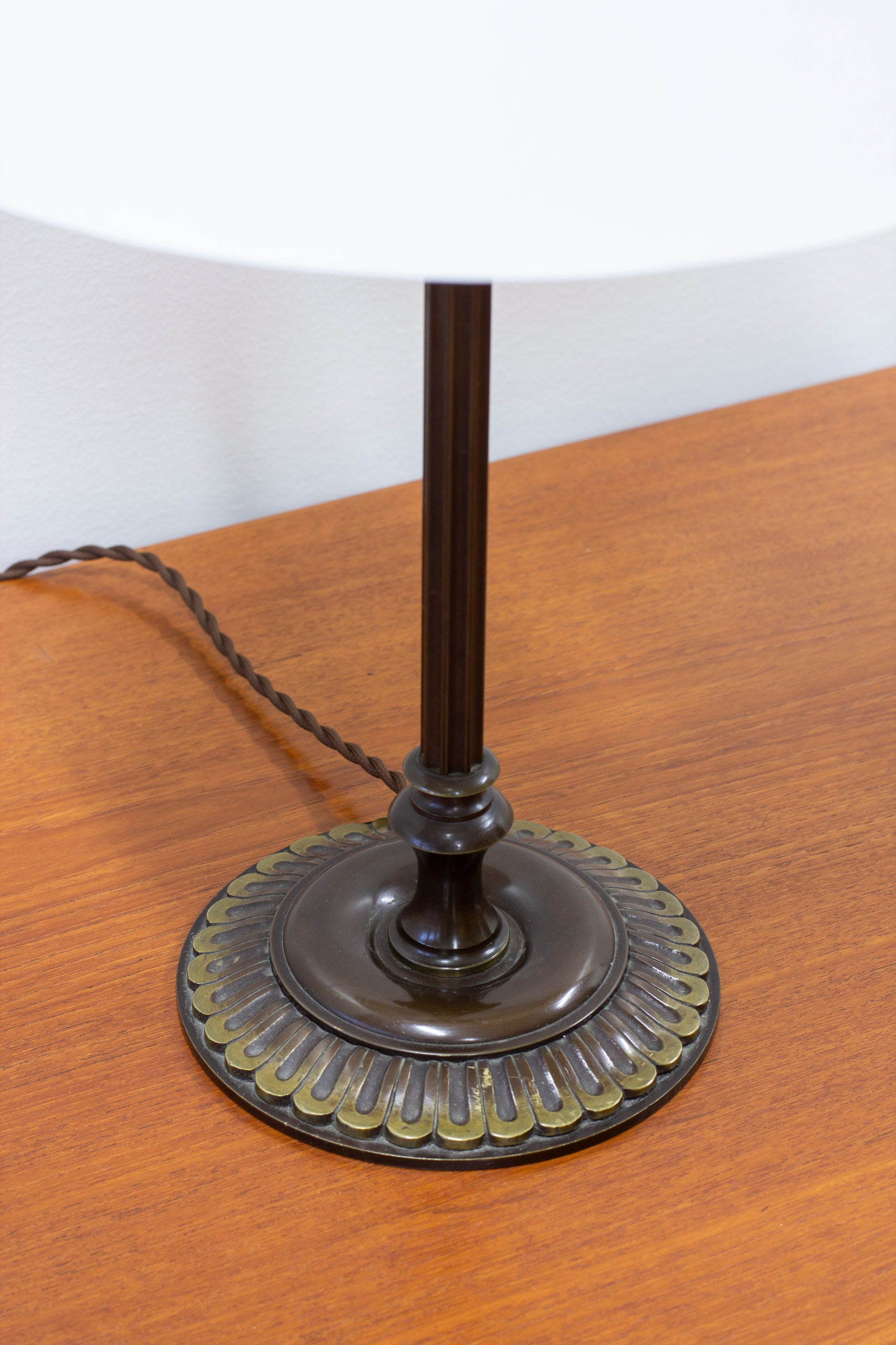 Danish 1920s bronze table lamp