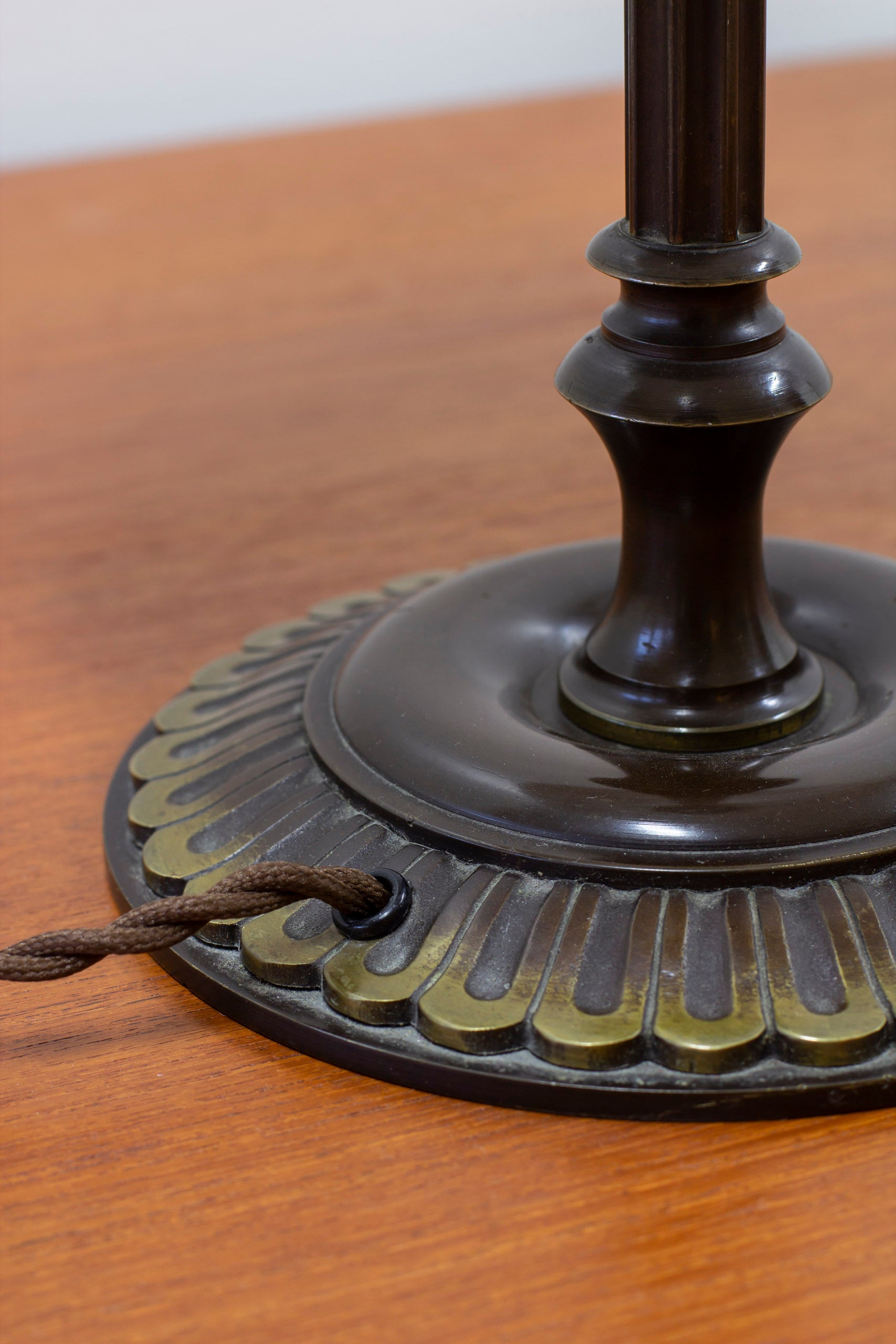 Danish 1920s bronze table lamp