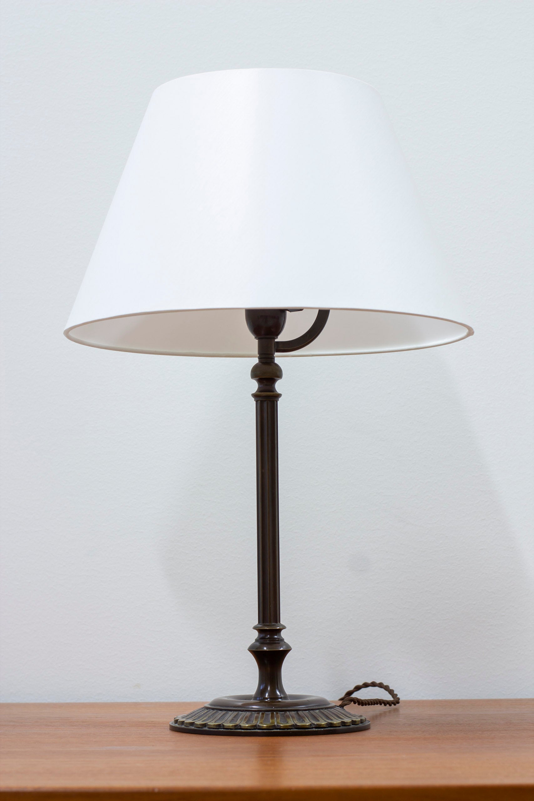 Danish 1920s bronze table lamp