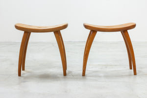 Pair of pine stools by Torsten Claesson