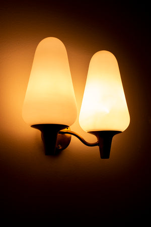 1950s wall lamps by Harald Elof Notini