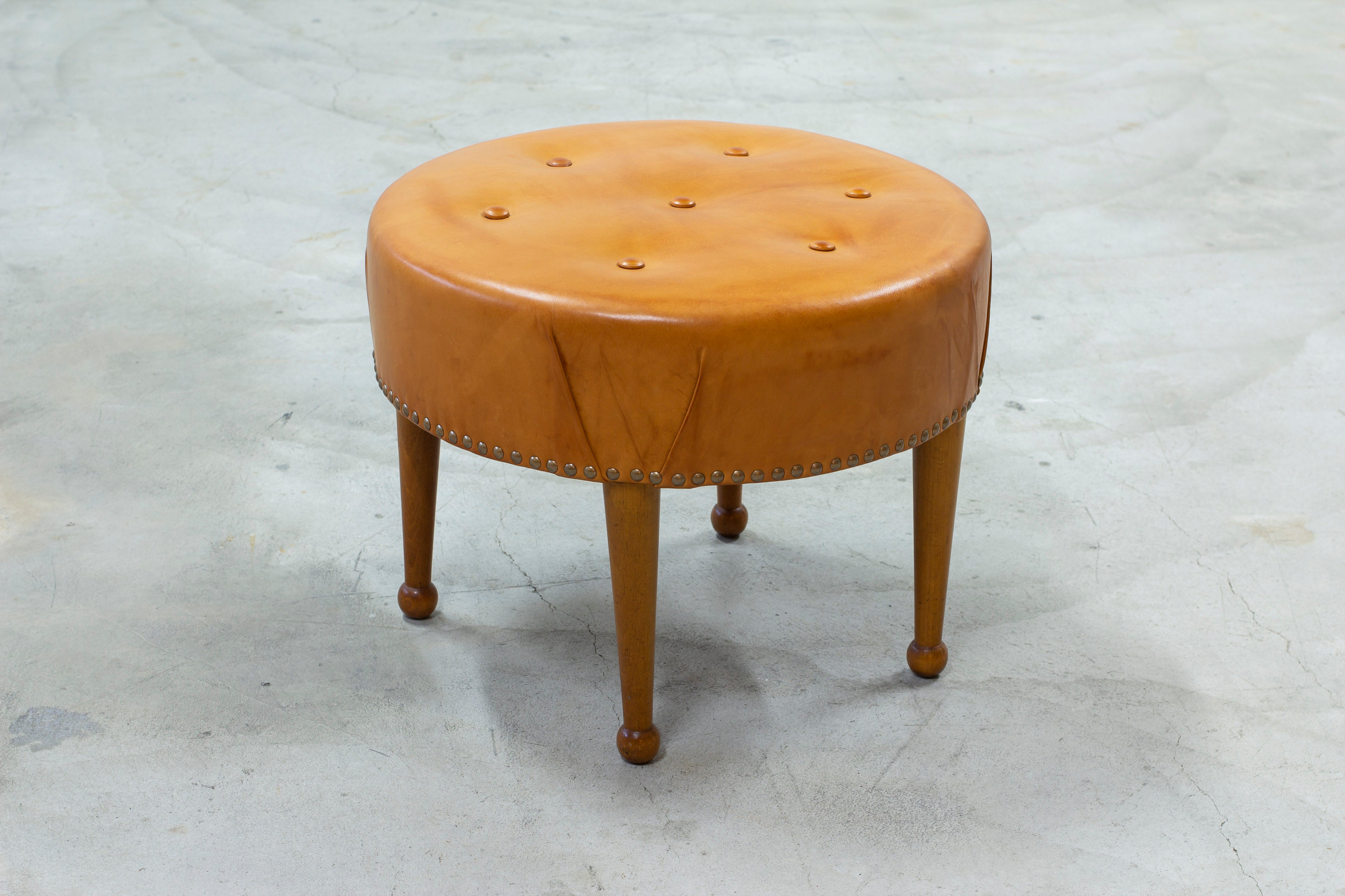 SOLD - Swedish modern tabouret in the style of Frank