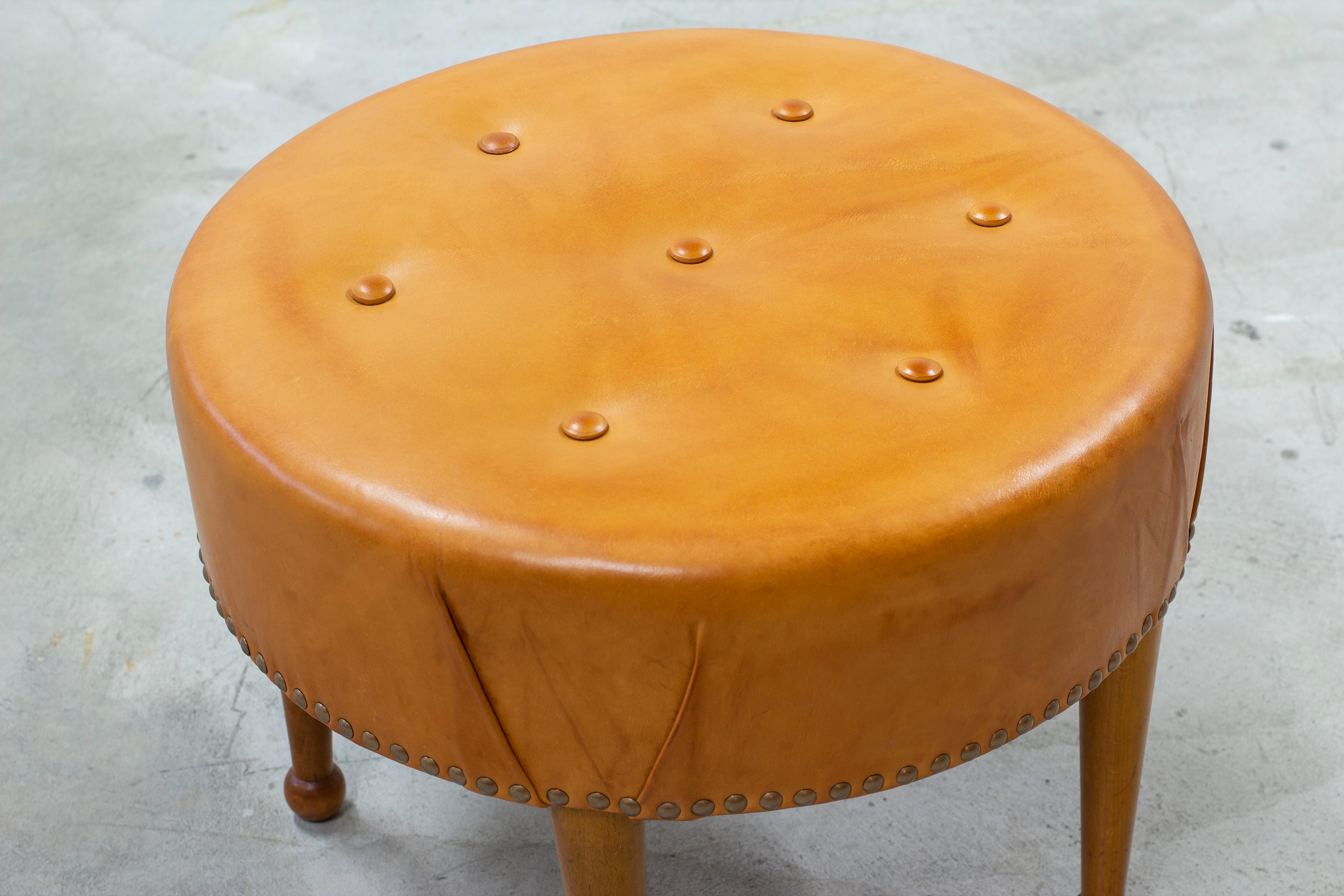 SOLD - Swedish modern tabouret in the style of Frank