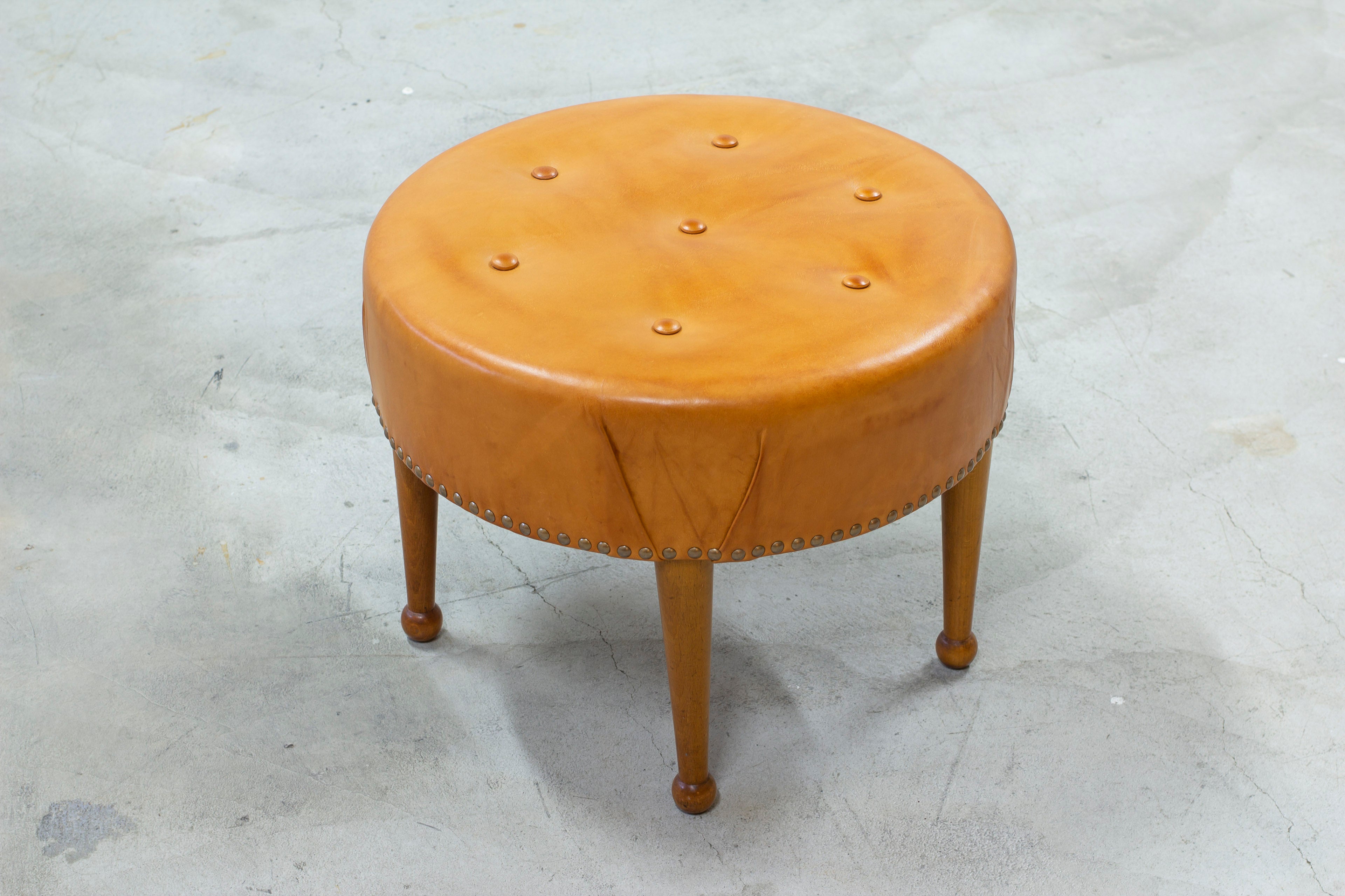 SOLD - Swedish modern tabouret in the style of Frank