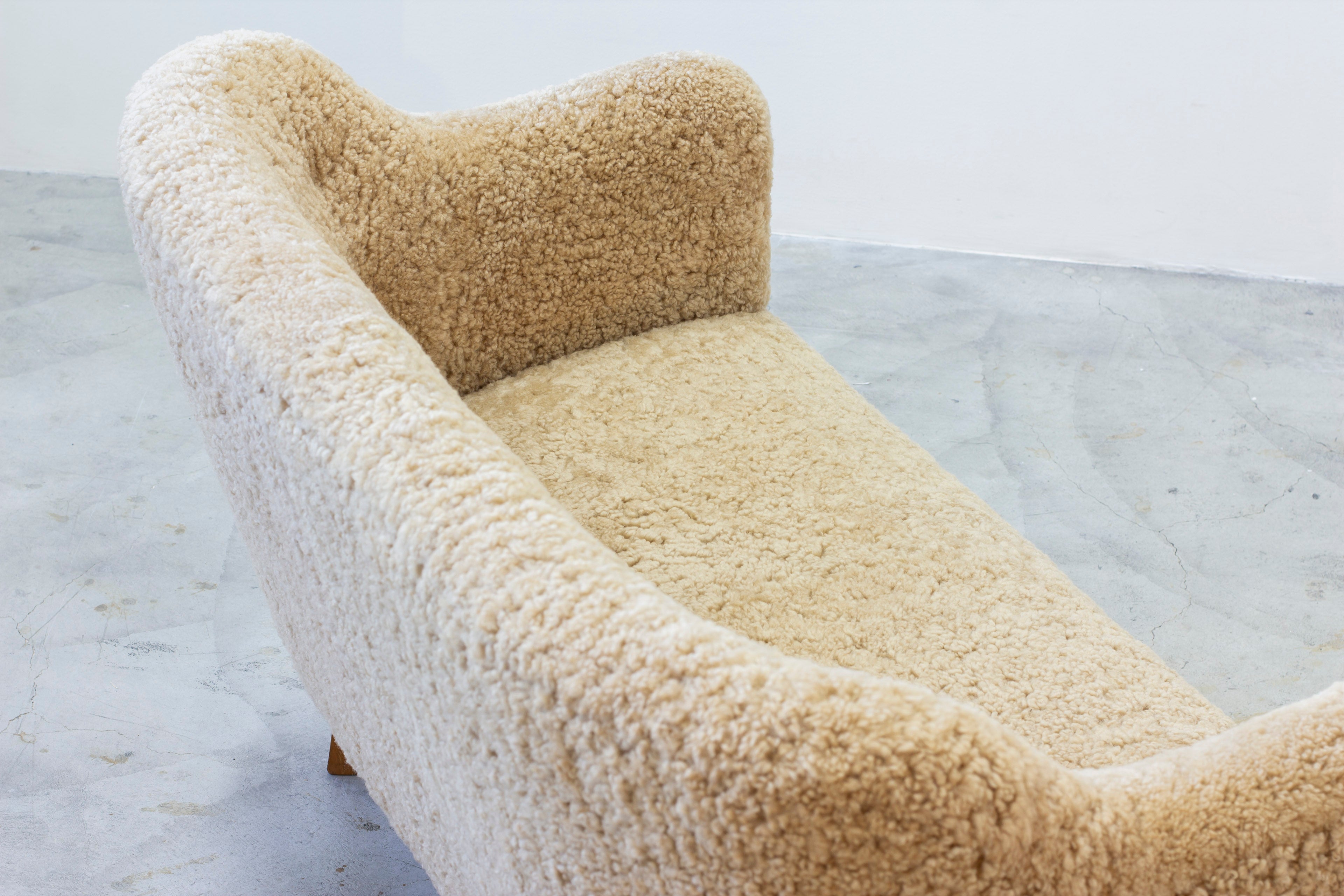 Sheepskin sofa by Edmund Jørgensen